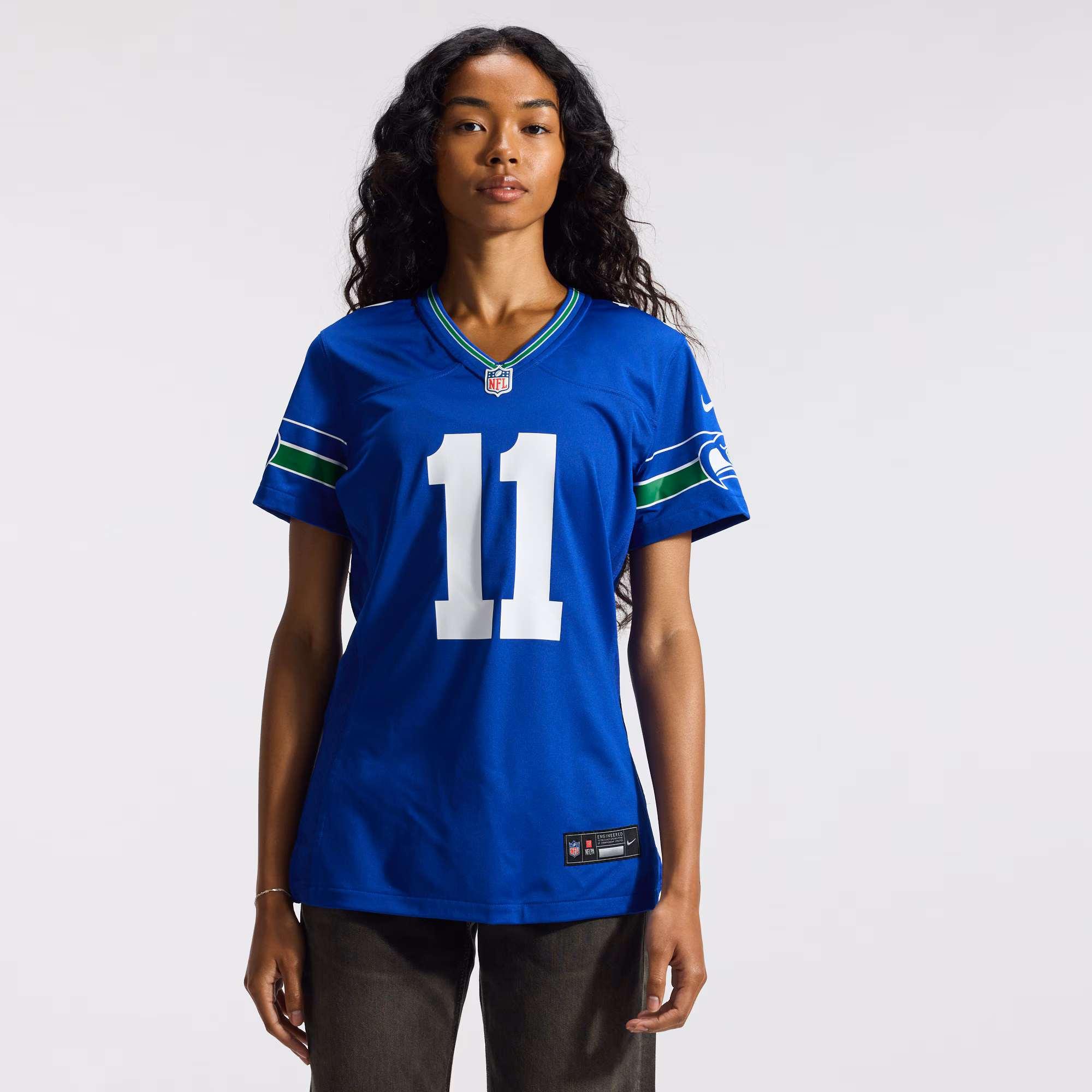 Jaxon Smith-Njigba Seattle Seahawks Nike Women's Throwback Player Game Jersey - Royal