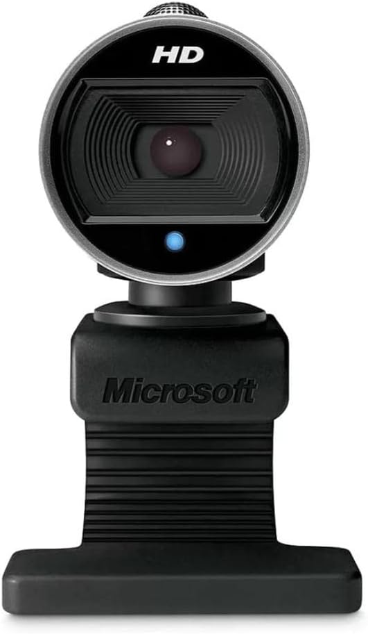 Microsoft LifeCam Cinema,Webcam with built-in noise cancelling Microphone, Light Correction, USB Connectivity, for video calling on Microsoft Teams/Zoom, compatible with Windows 8/10/11/ Mac