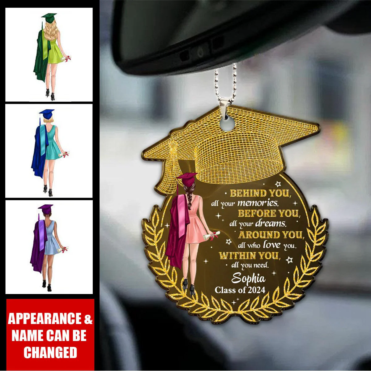 Behind You All Your Memories Graduation Gift Personalized Acrylic Ornament