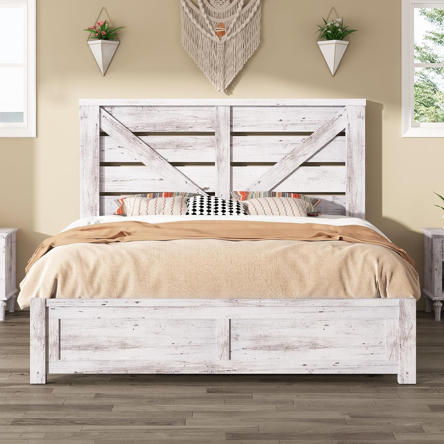 AMERLIFE Queen Size Bed Frame with 49.2