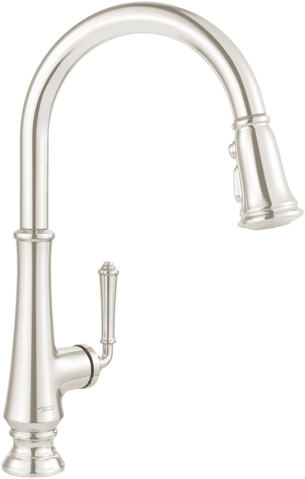 American Standard 4279300.013 Delancey Pull-Down Kitchen Faucet with Sprayer, Polished Nickel