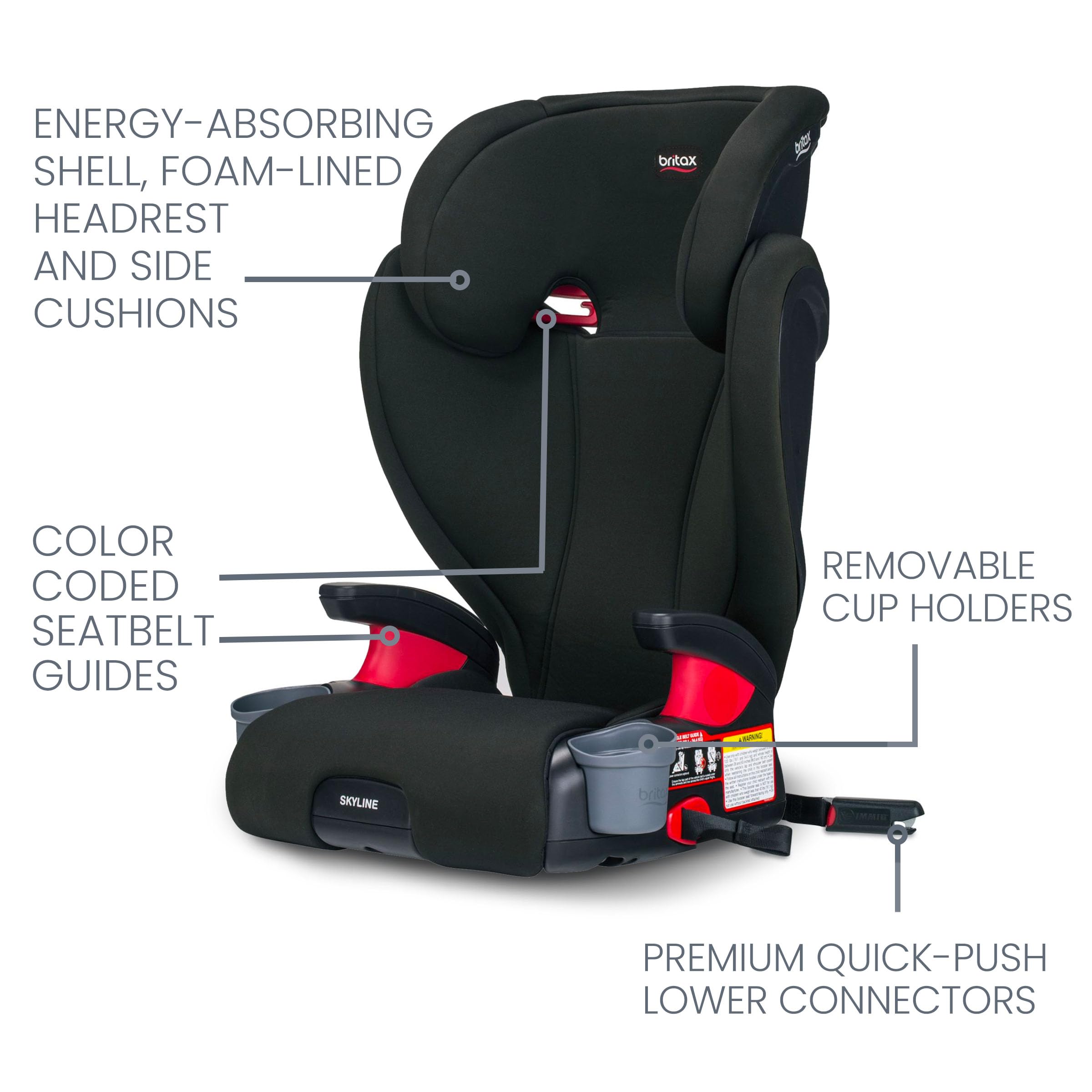 BRITAX Skyline Booster Car Seat - Highback and Backless