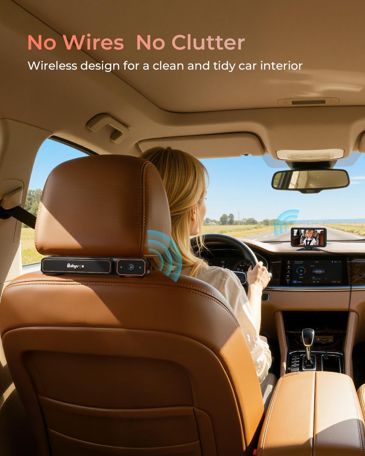 BABYVUE BV6 Wireless Baby Car Camera - HD1080P Monitor