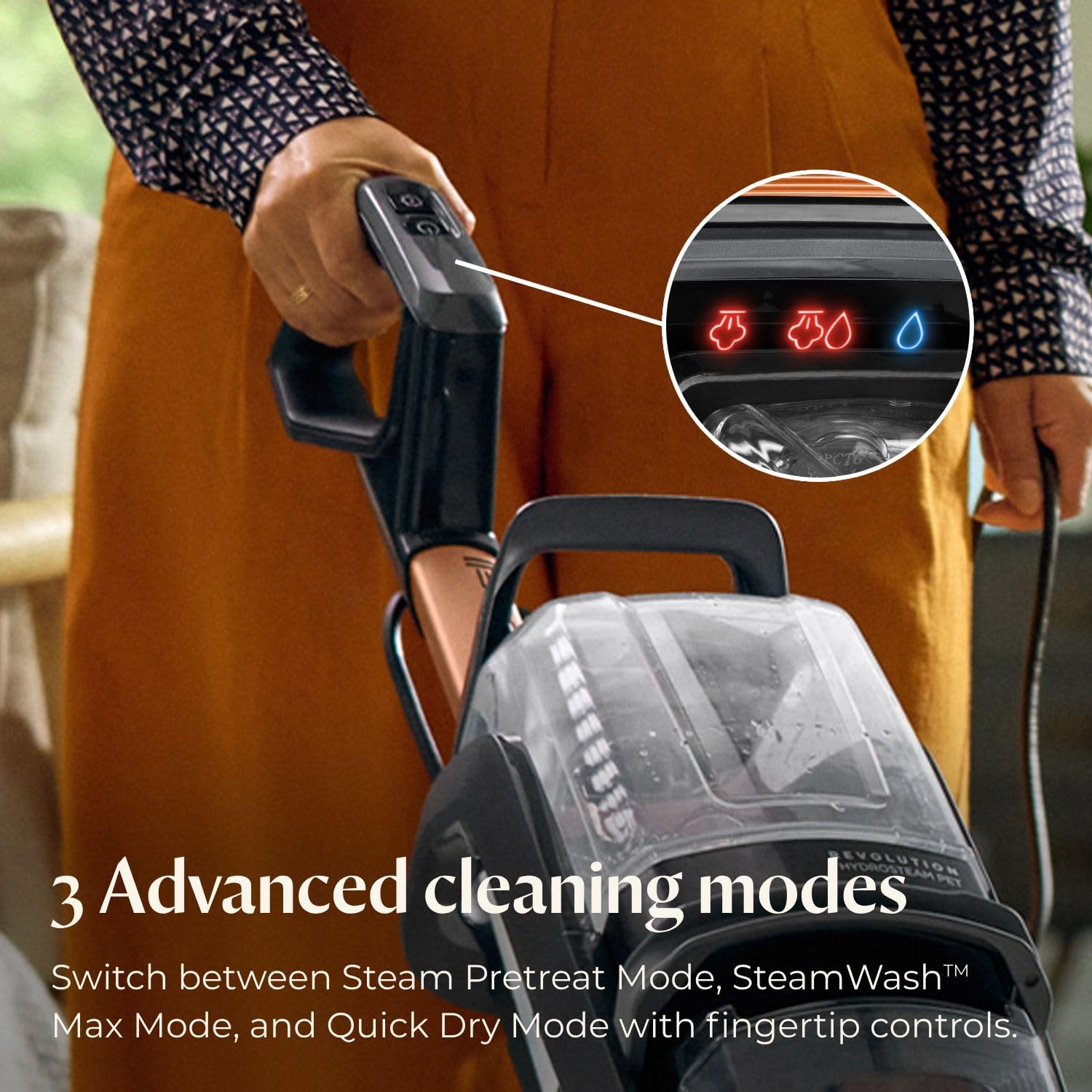 BISSELL Revolution HydroSteam Pet Carpet Cleaner 3432