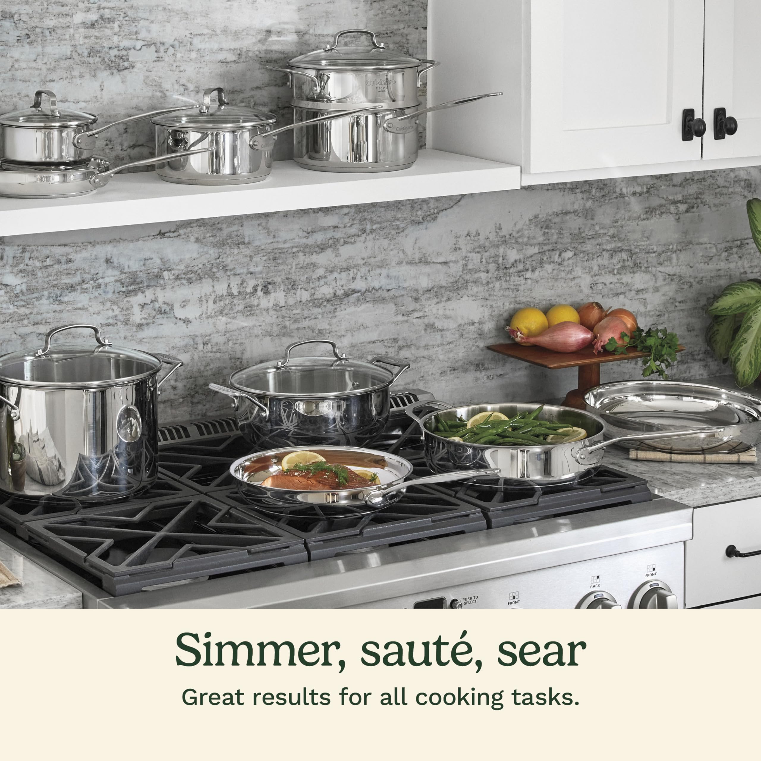 CUISINART 17-Piece Stainless Steel Cookware Set - Classic Collection