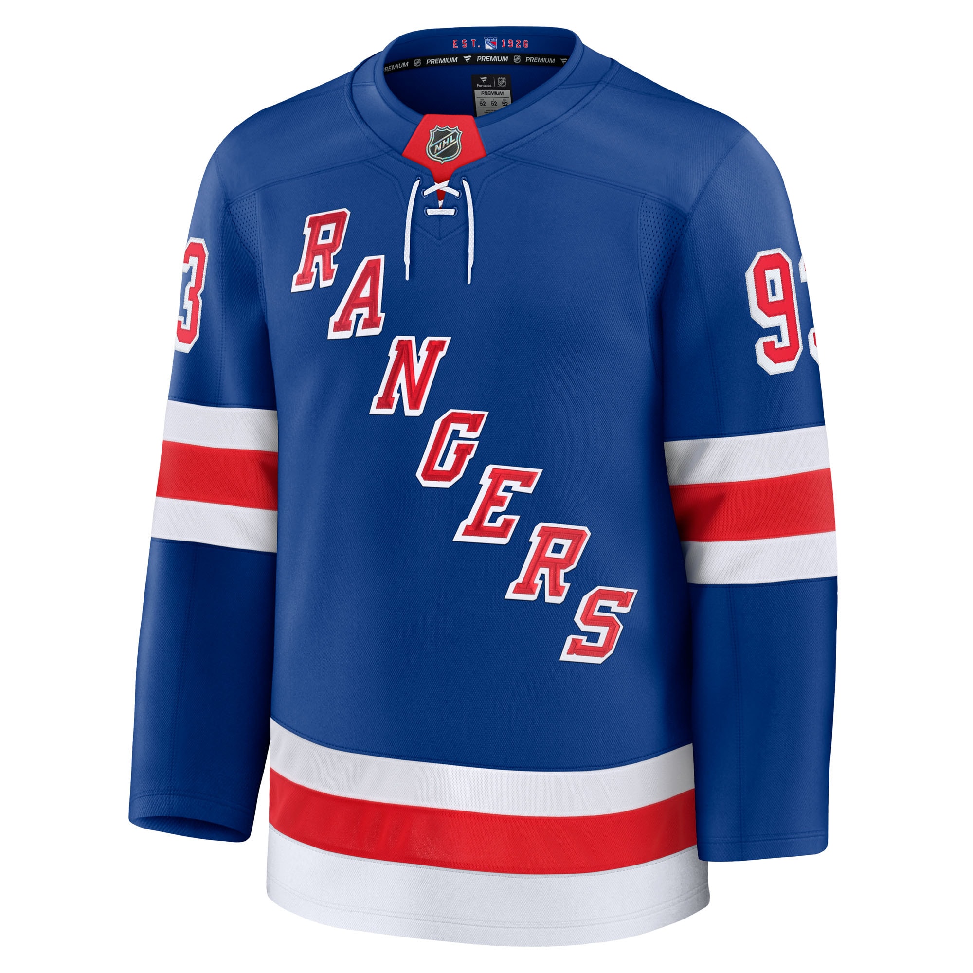 Mika Zibanejad New York Rangers Fanatics Home Premium Jersey - Blue