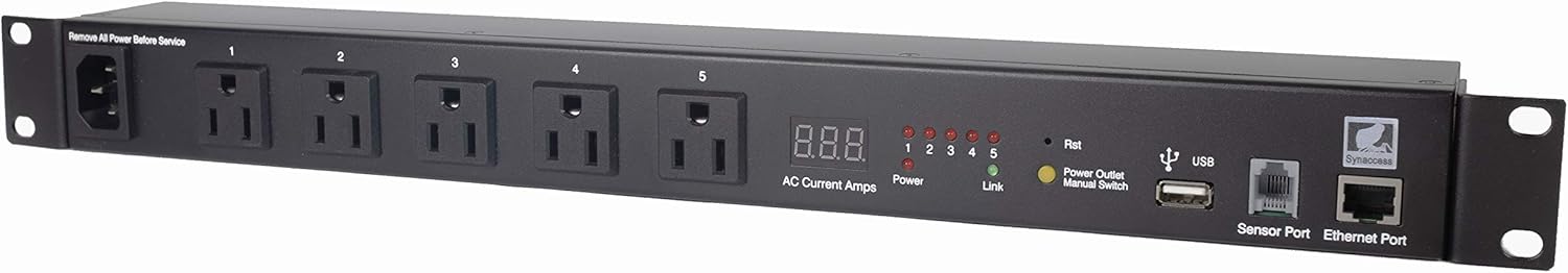 NP-0501DU Switched & Metered PDU Remote Power Management System. Manufactured & Supported in US. by Synaccess.. Control via Web, Telnet, USB Serial Port