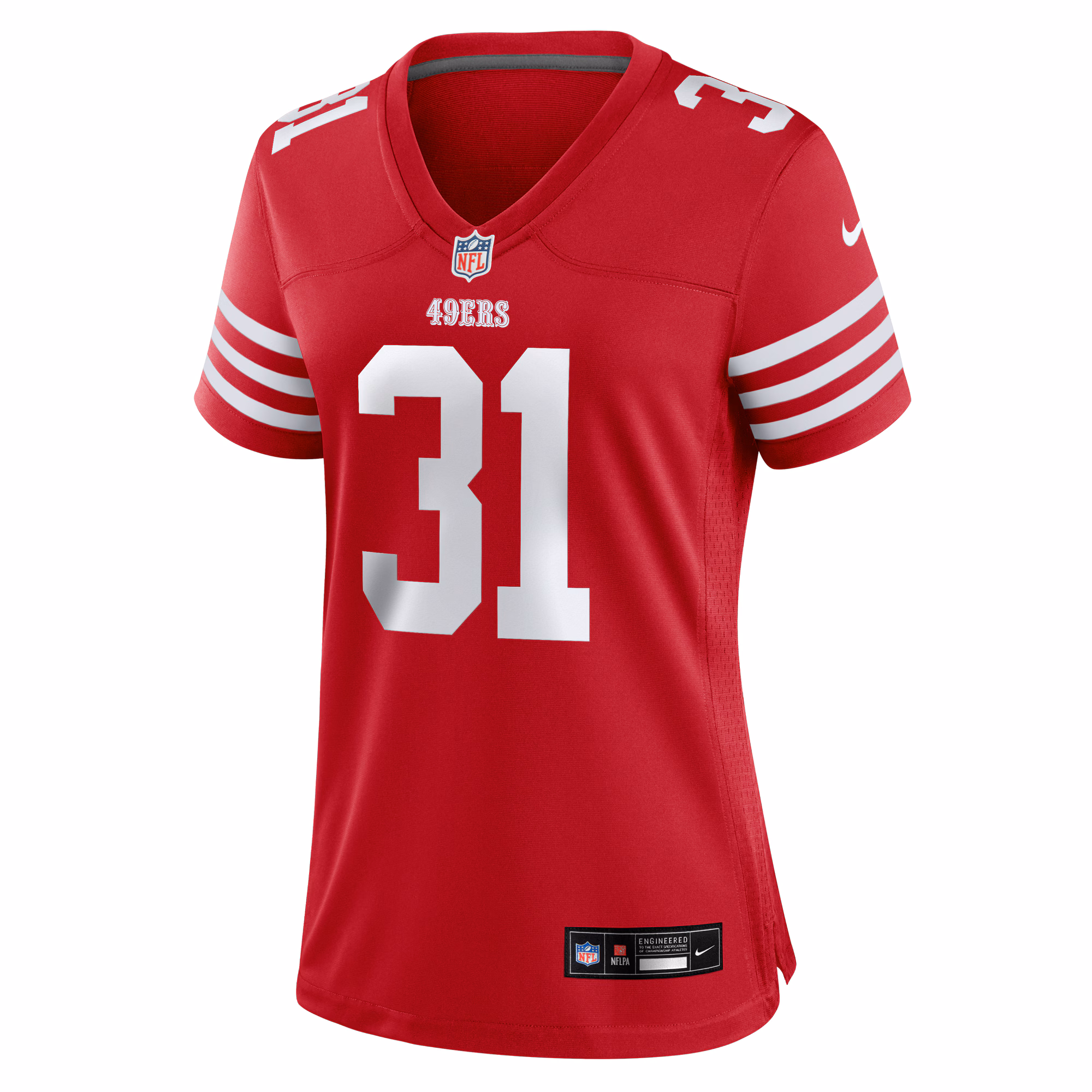 Isaac Guerendo San Francisco 49ers Nike Women's Team Game Jersey -  Scarlet