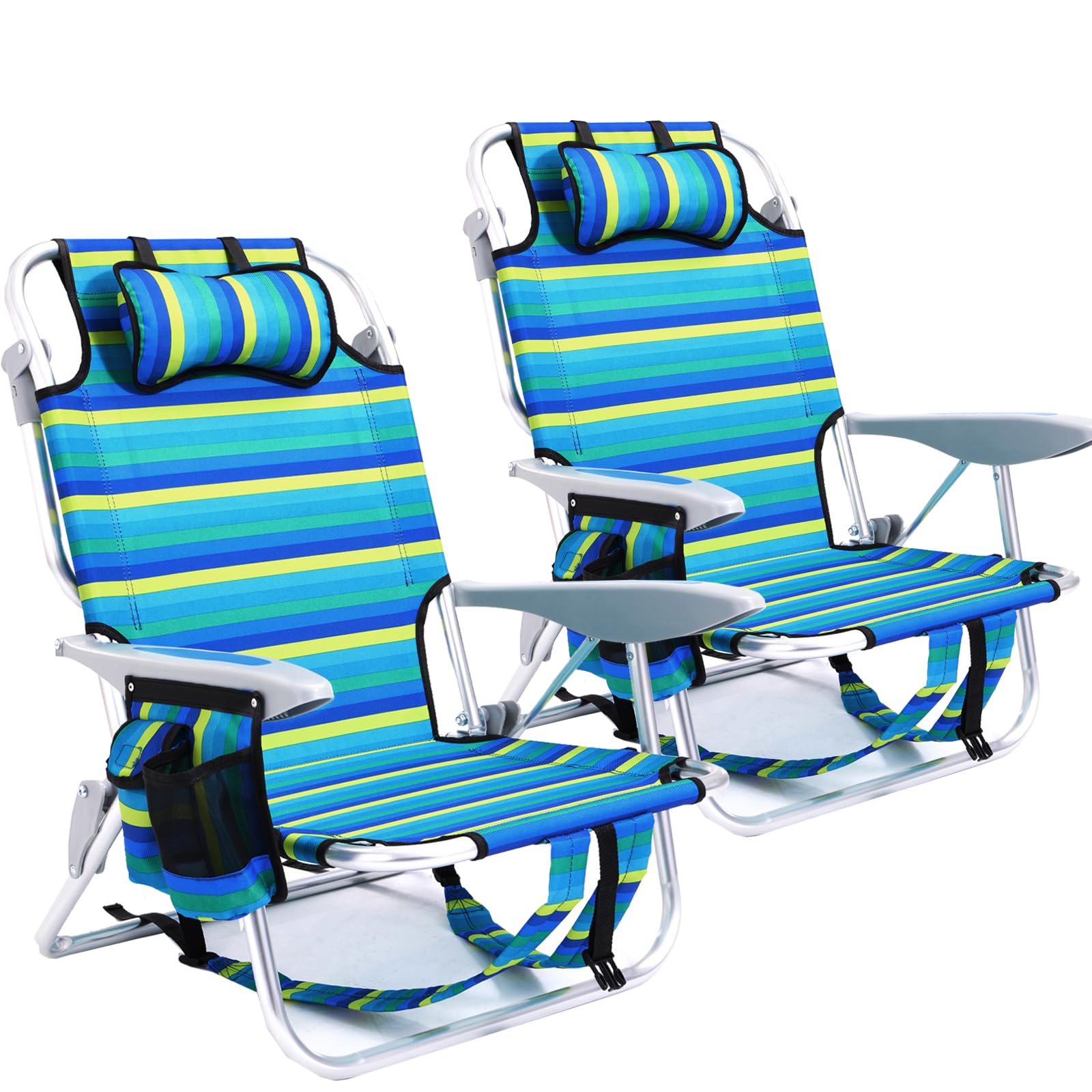 CANPSKY Portable Camping Beach Chairs - 2 Pack, Lightweight