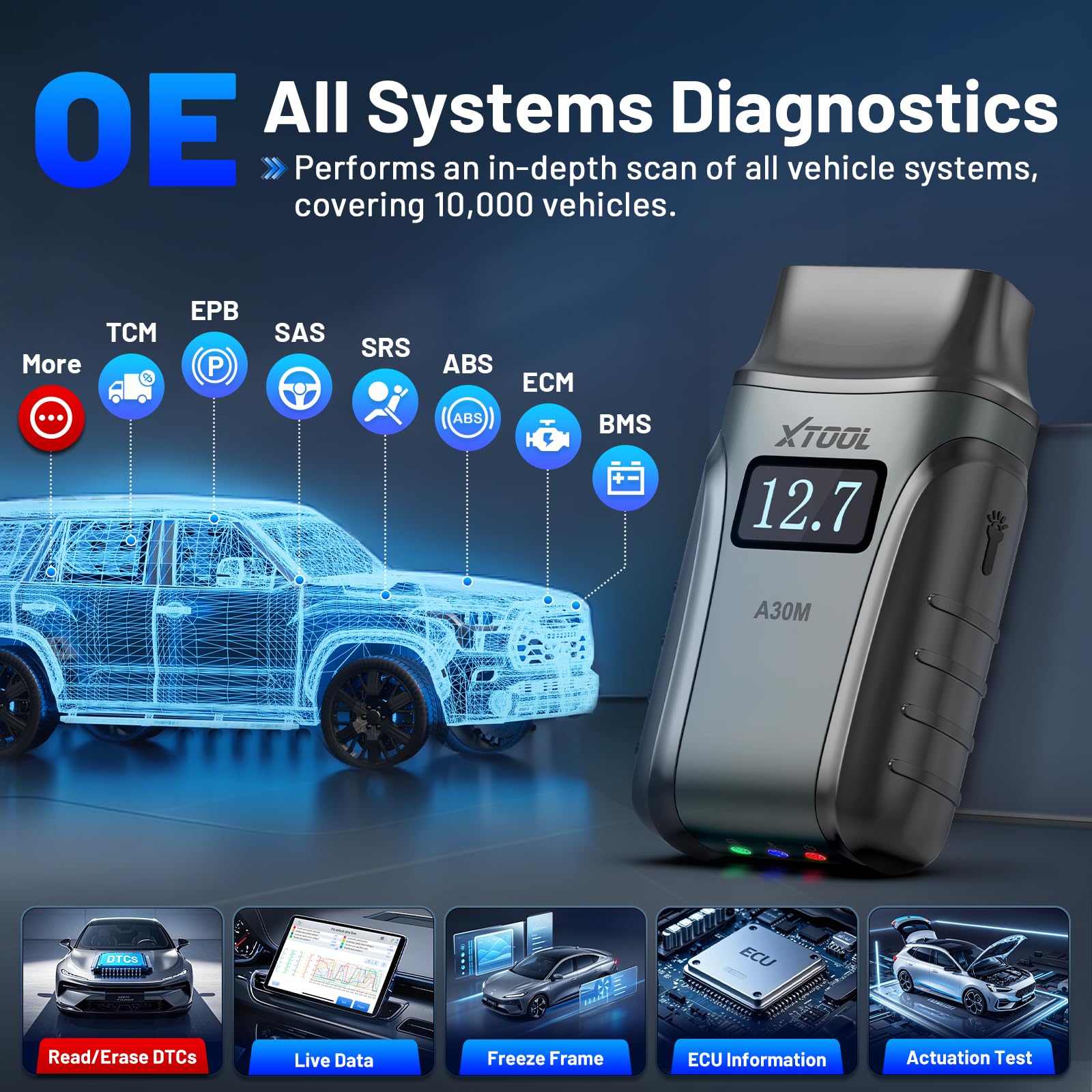 XTOOL Anyscan A30M V2.0 OBD2 Scanner & Diagnostic Tool