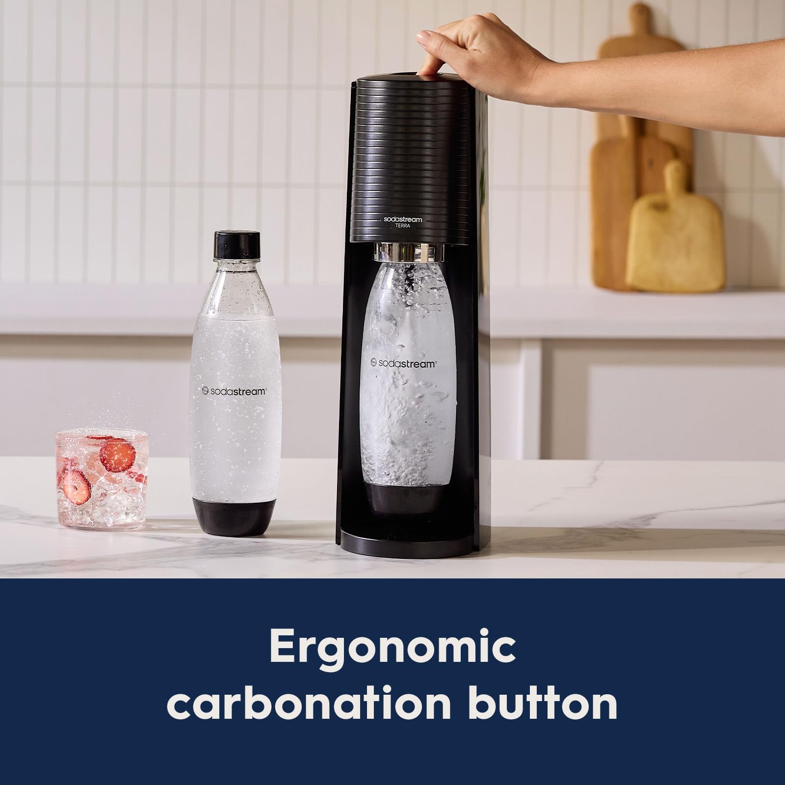 SODASTREAM Terra Soda Streaming Machine Starter Kit - Black
