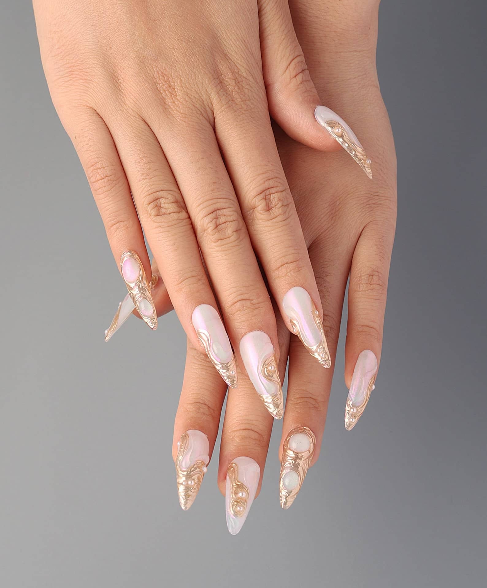 Gothic Luxe Chromes Press On NailsGothic Luxe Chromes Press On Nails - SAYEGIRLS