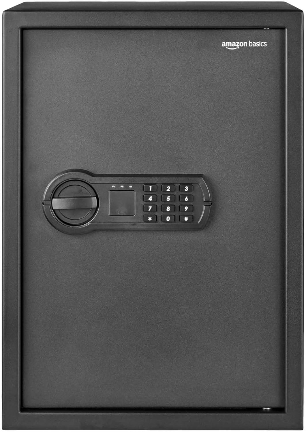Amazon Basics Steel Home Security Safe Box with Electronic Keypad Lock for Documents, Jewelry, Valuables, 1.8 Cubic Feet, Black, 13.8