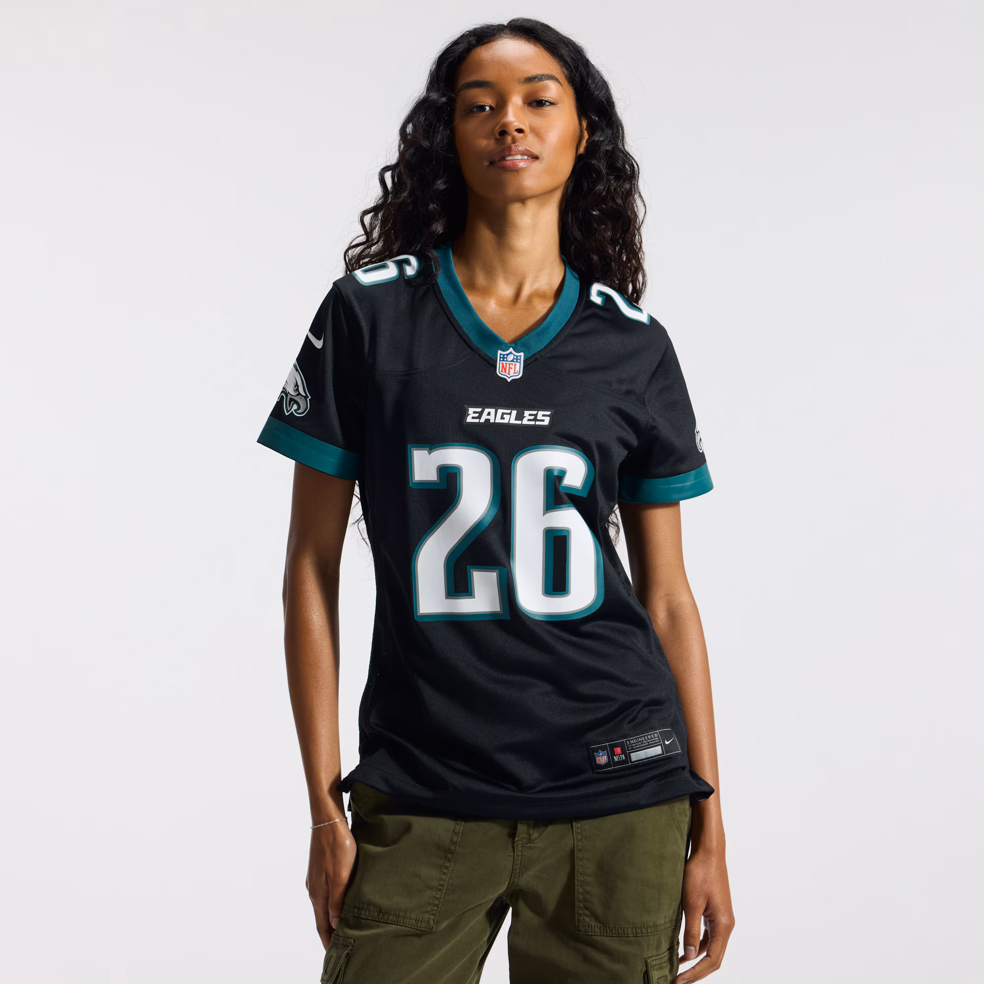 Saquon Barkley Philadelphia Eagles Nike Women's Alternate Game Jersey -  Black