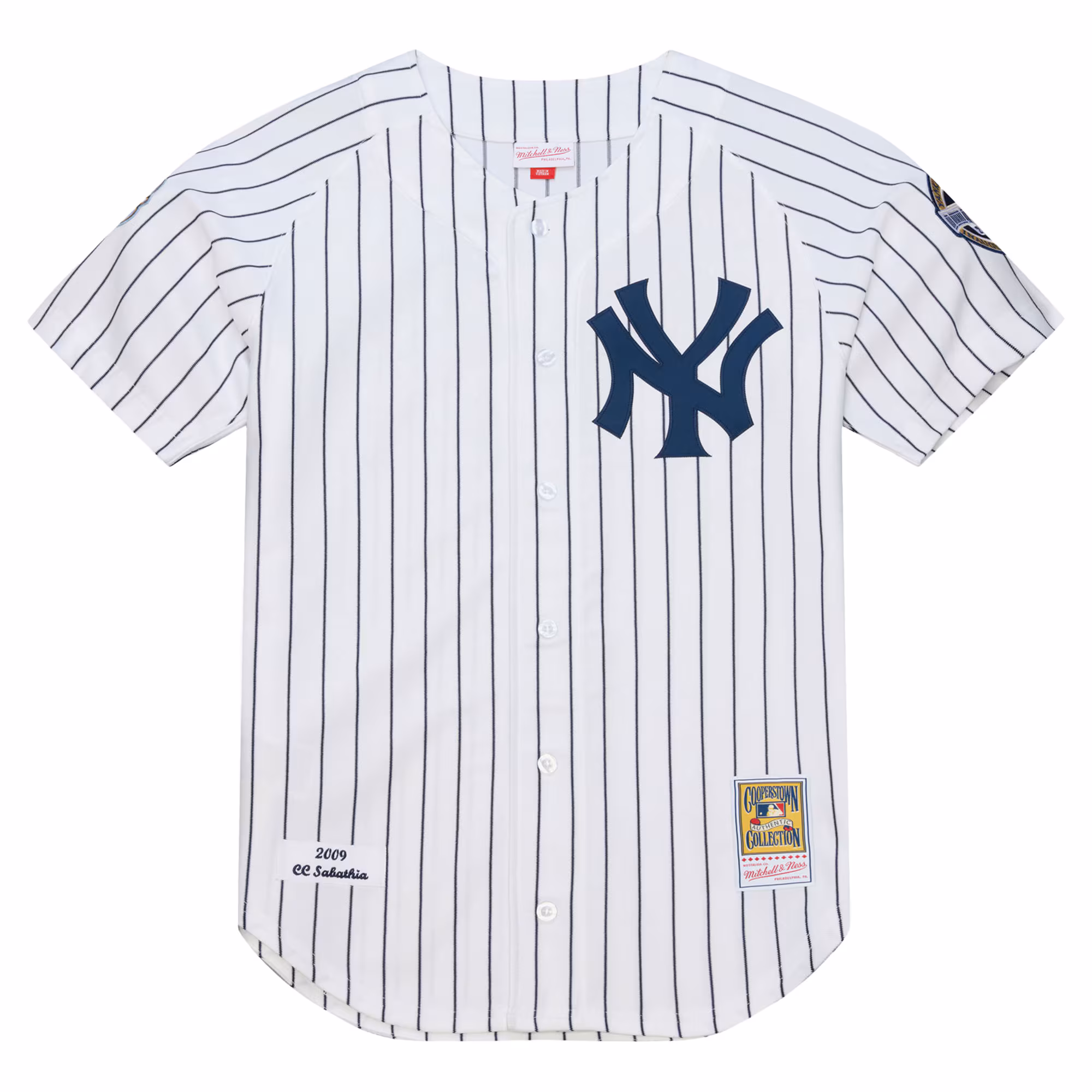 CC Sabathia New York Yankees Mitchell & Ness 2009 Cooperstown Collection Authentic Jersey - White
