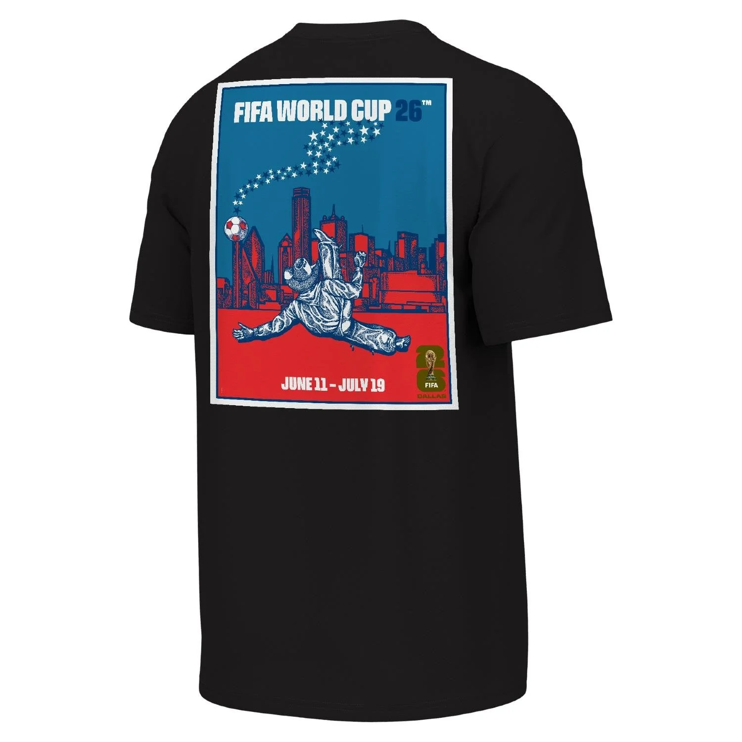 FIFA World Cup 2026™ Dallas Poster Black T-Shirt - Unisex