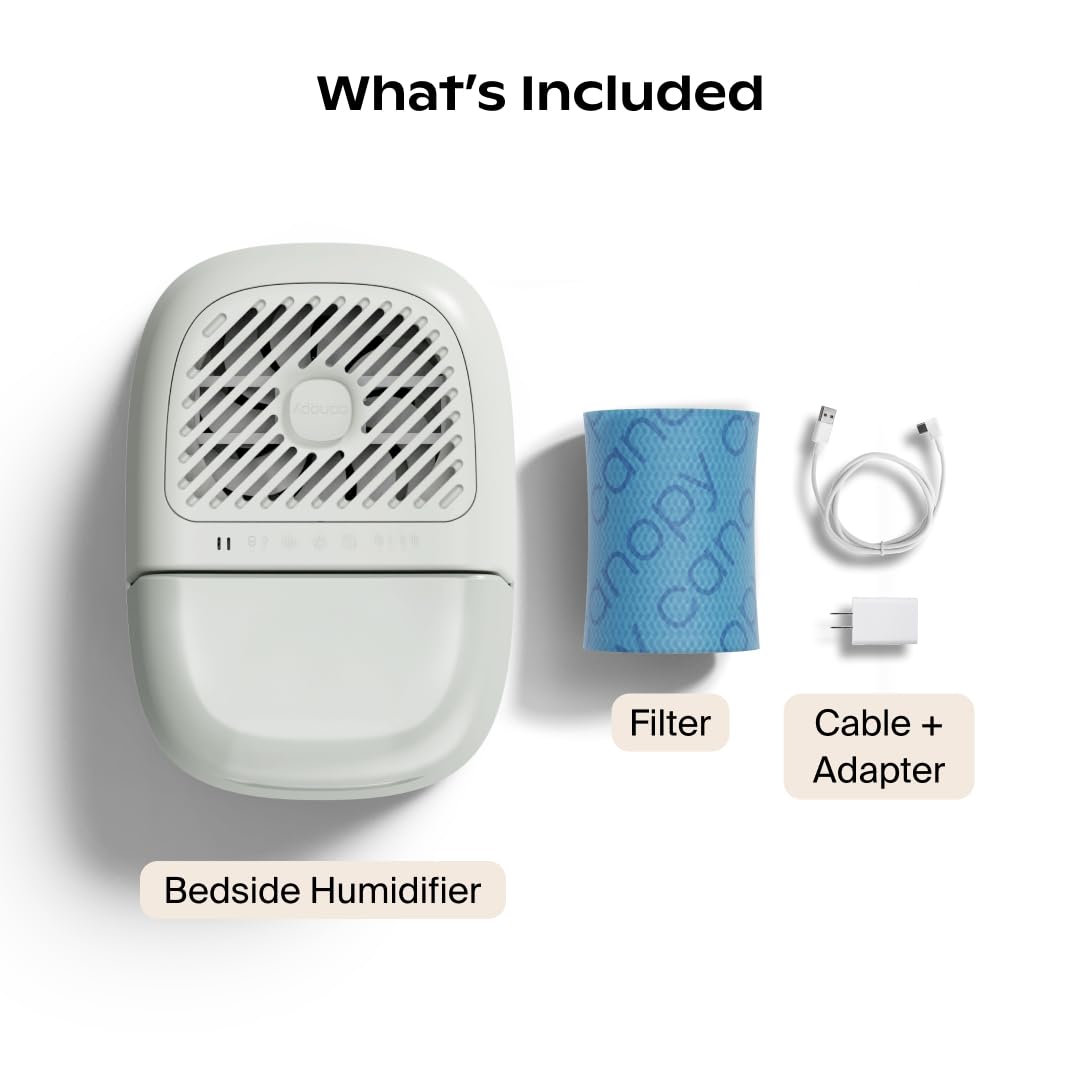 CANOPY Bedside Humidifier 2.0 - 36 HR Run Time, 2.5L Capacity