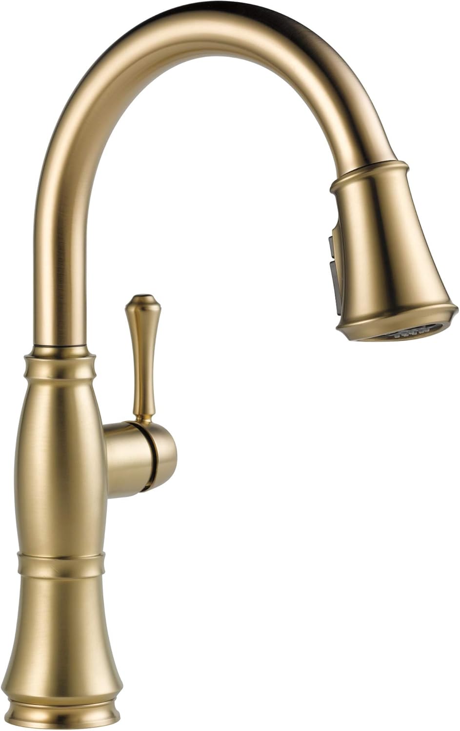 Delta Faucet Cassidy Gold Kitchen Faucet, Kitchen Faucets with Pull Down Sprayer, Kitchen Sink Faucet, Gold Faucet for Kitchen Sink with Magnetic Docking, Lumicoat Champagne Bronze 9197-CZ-PR-DST
