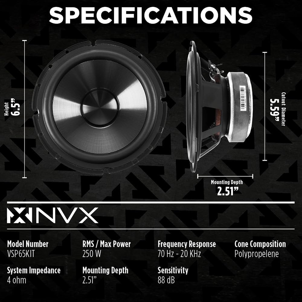 NVX VSP65KIT 750W Peak (250W RMS) 6.5