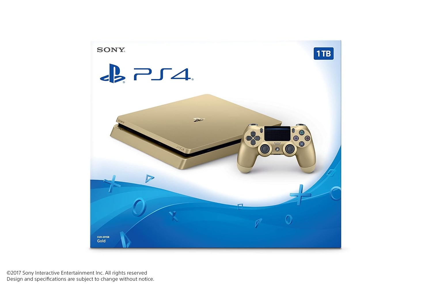 PlayStation 4 Slim 1TB Gold Console Discontinued video game (Renewed)