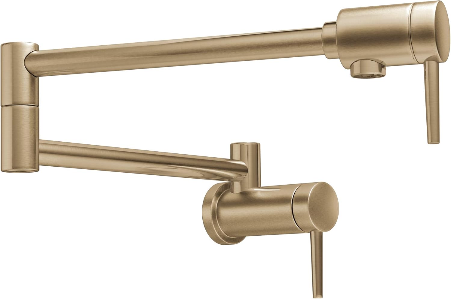 Delta Brushed Gold Modern Pot Filler Kitchen Faucet, Wall Mount Kitchen Faucet, Champagne Bronze 1165LF-CZ