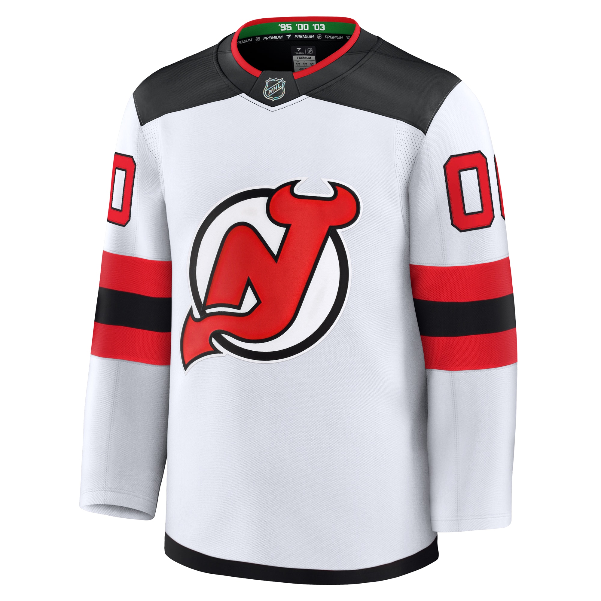 New Jersey Devils Fanatics Away Premium Custom Jersey - White