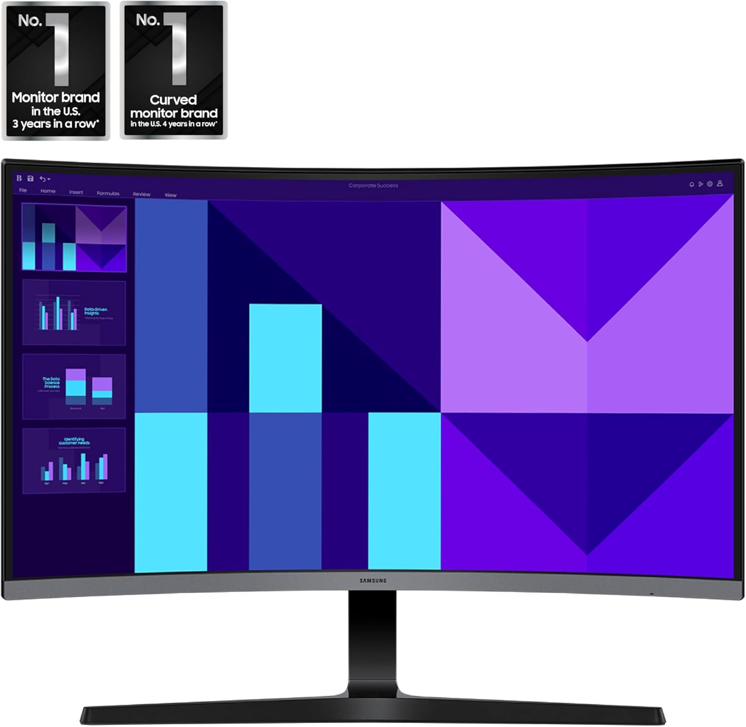 Samsung 32-inch S3 (S39GD) FHD 100Hz Curved Monitor, Game Mode, Eye Saver Mode, Multiple Connectivity with HDMI Port, Built-in Speakers, LS32D39DGANXZA, 2025