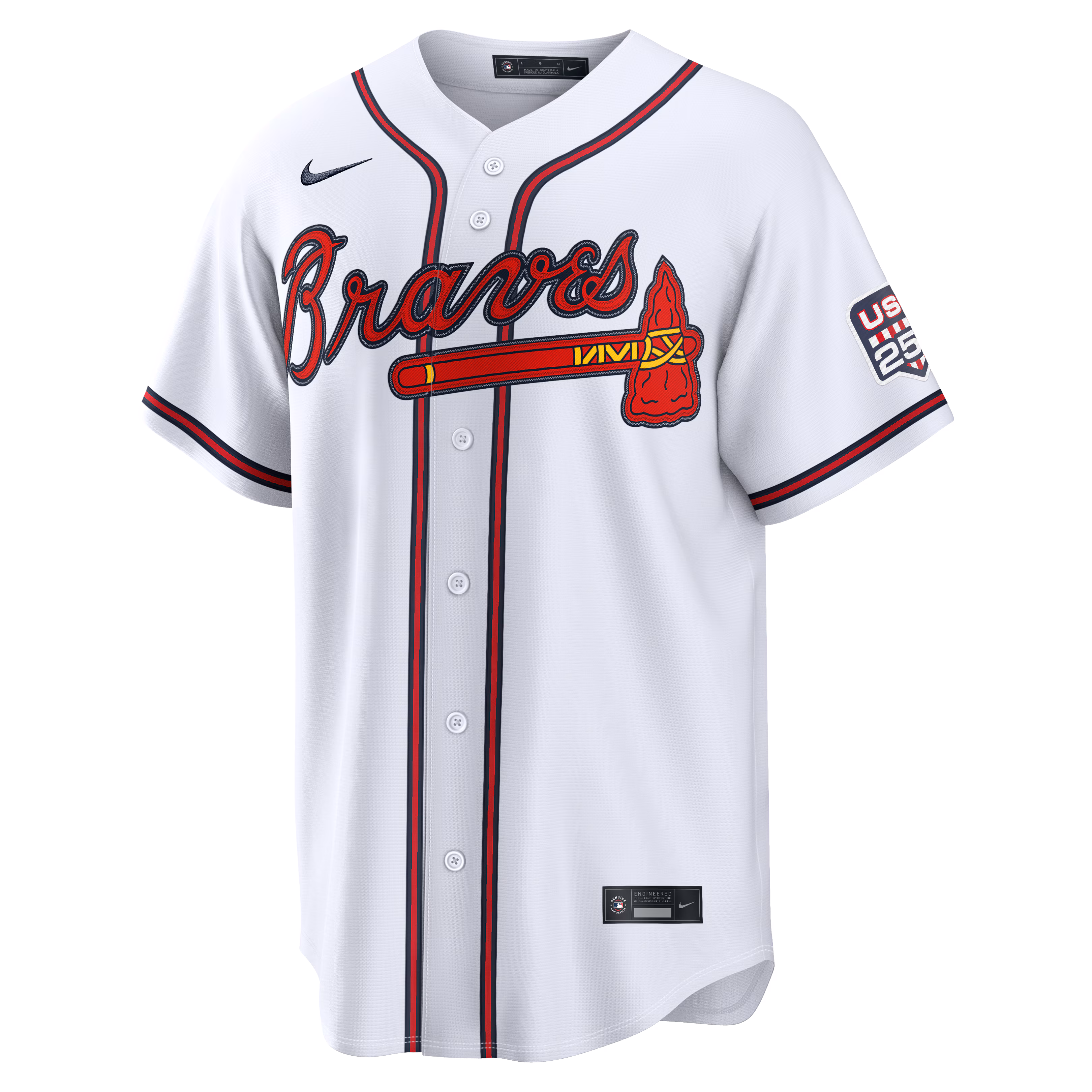 Fourth of July Atlanta Braves Drake Baldwin Nike White USA 250 Stadium Jersey