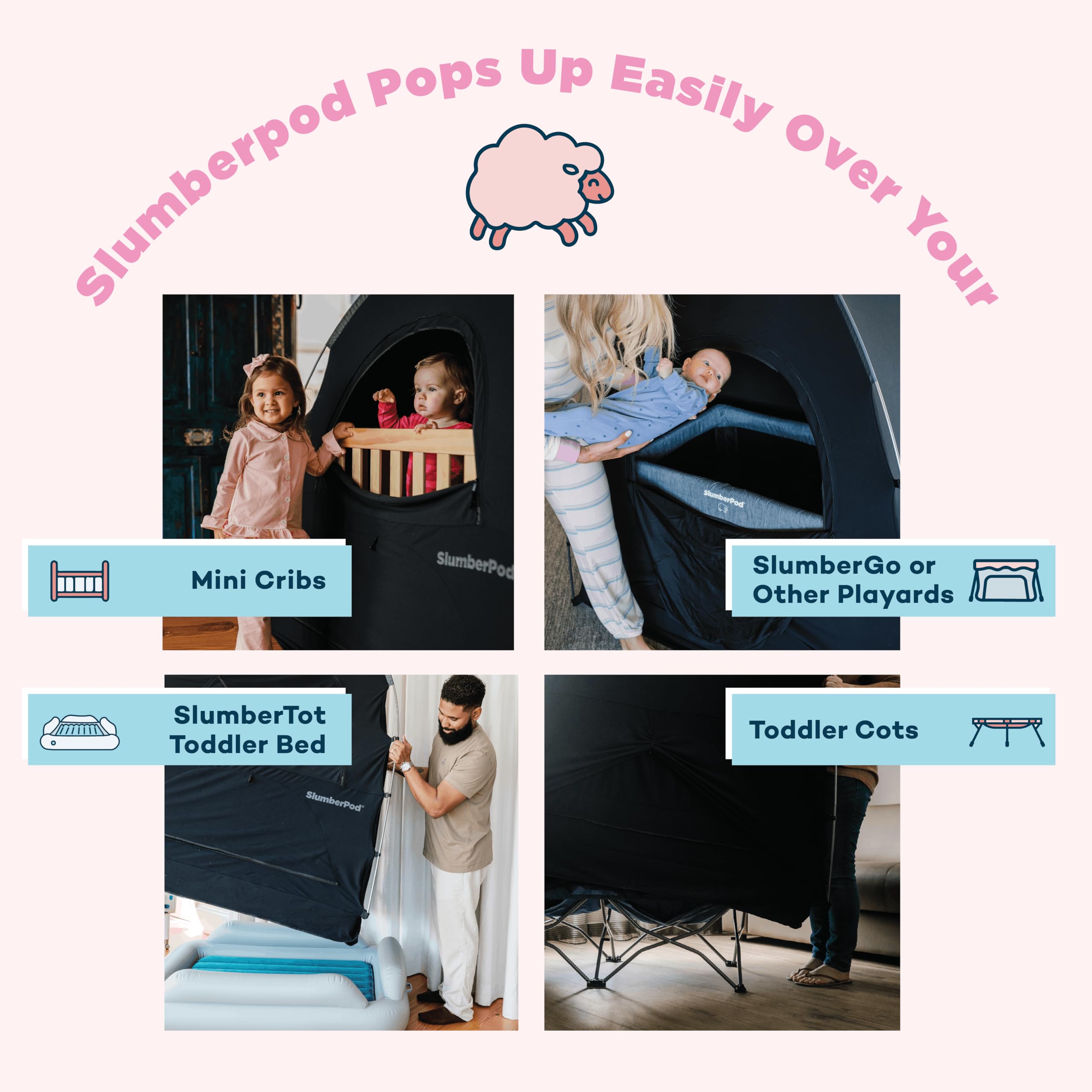 SLUMBERPOD Fan Blackout Sleep Tent for Babies and Toddlers