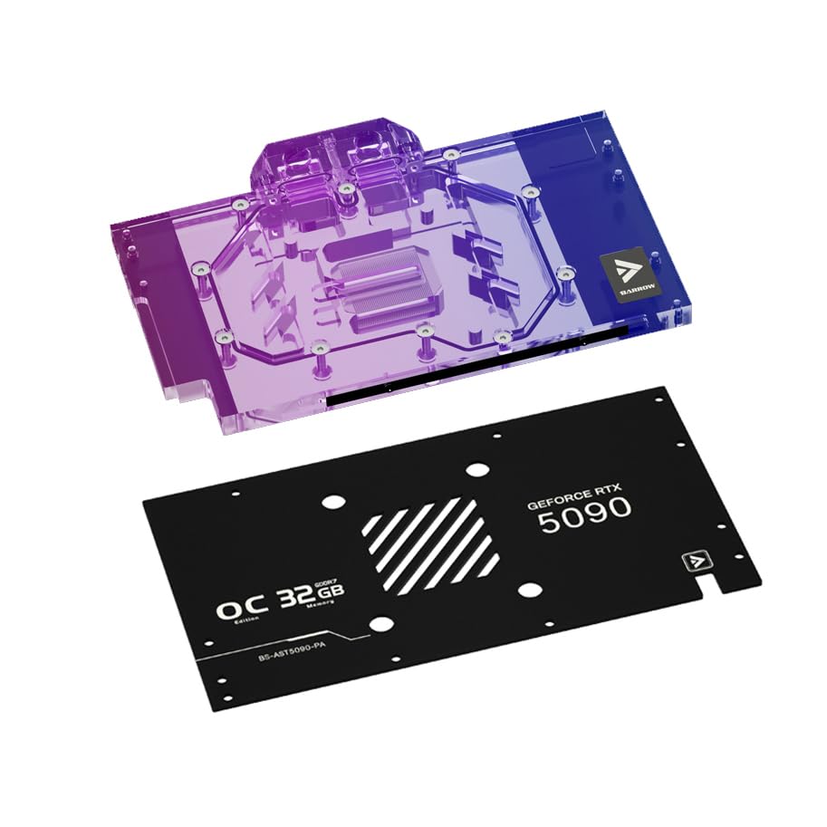 Barrow Copper GPU Water Cooling Block GPU Waterblock for Asus TUF RTX 5090 D O32G Gaming, for Asus TUF RTX 5090 O32G Gaming