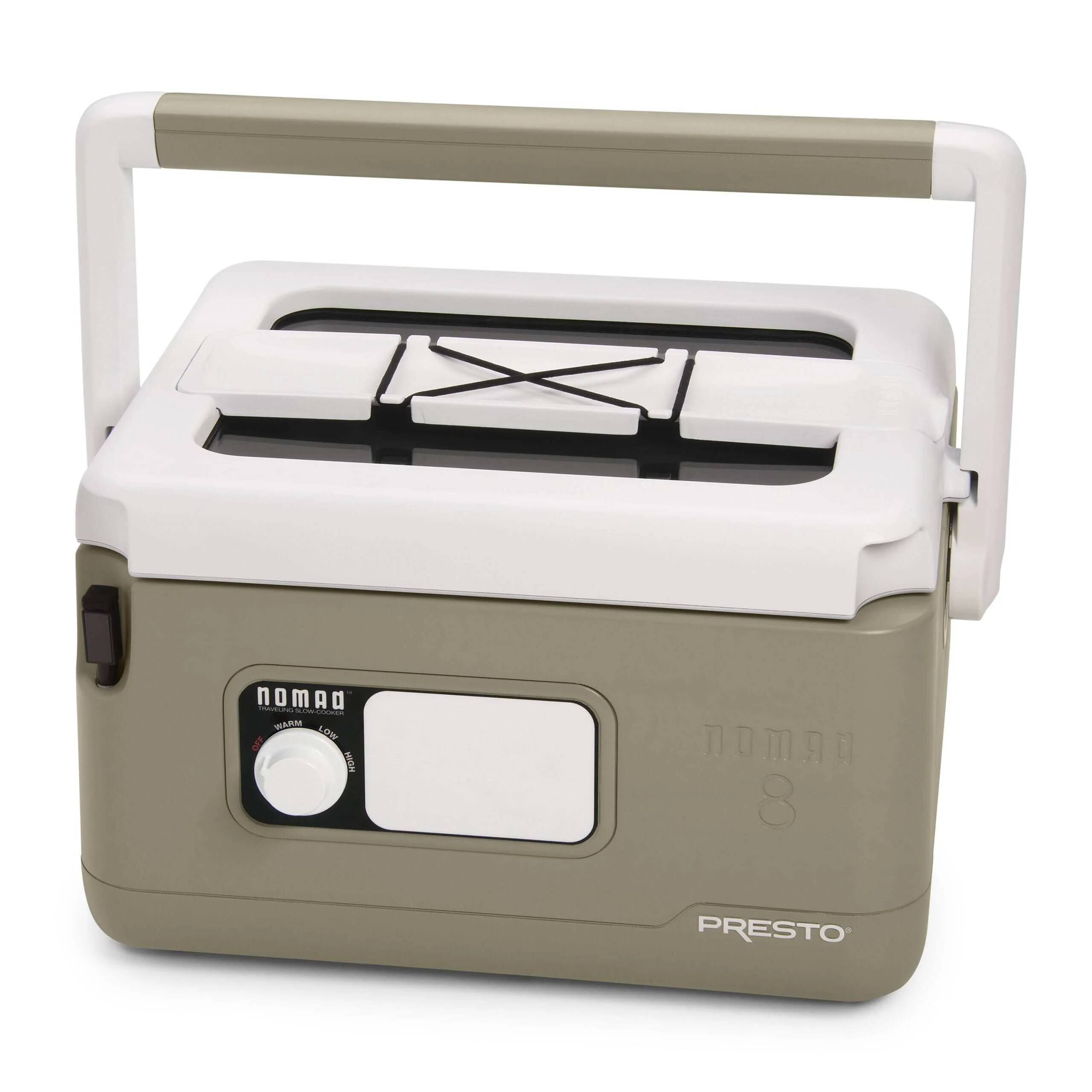 Presto 8-Quart Nomad Traveling Slow Cooker with Cool-Touch Design, Locking Lid & Removable Nonstick Pot