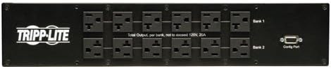 Tripp Lite Metered PDU with ATS, 30A, 25 Outlets (24 5-15/20R, 1 L5-30R), 120V, 2 L5-30P, 2 10 ft. Cords, 2U Rack-Mount Power, TAA (PDUMH30AT) , Black