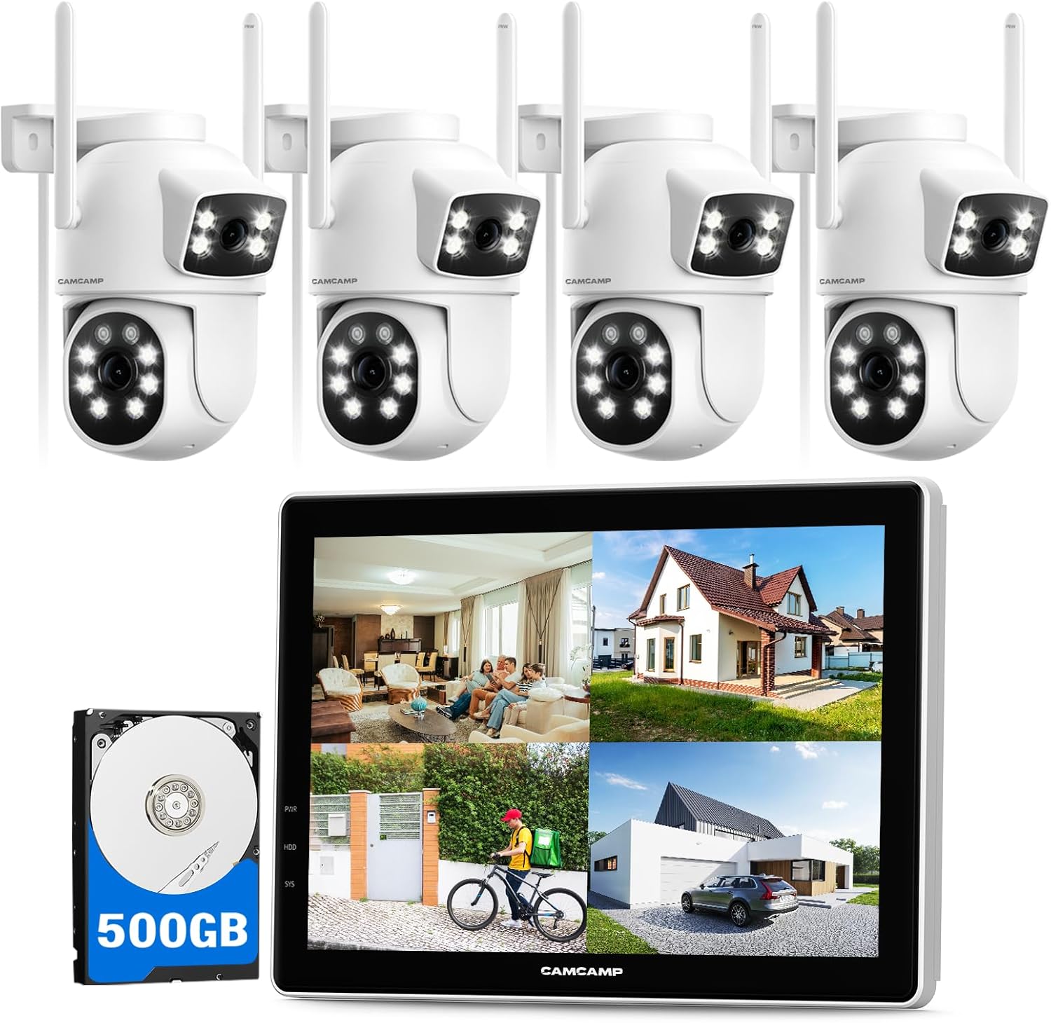 CAMCAMP Wireless Security Camera System with 10.1