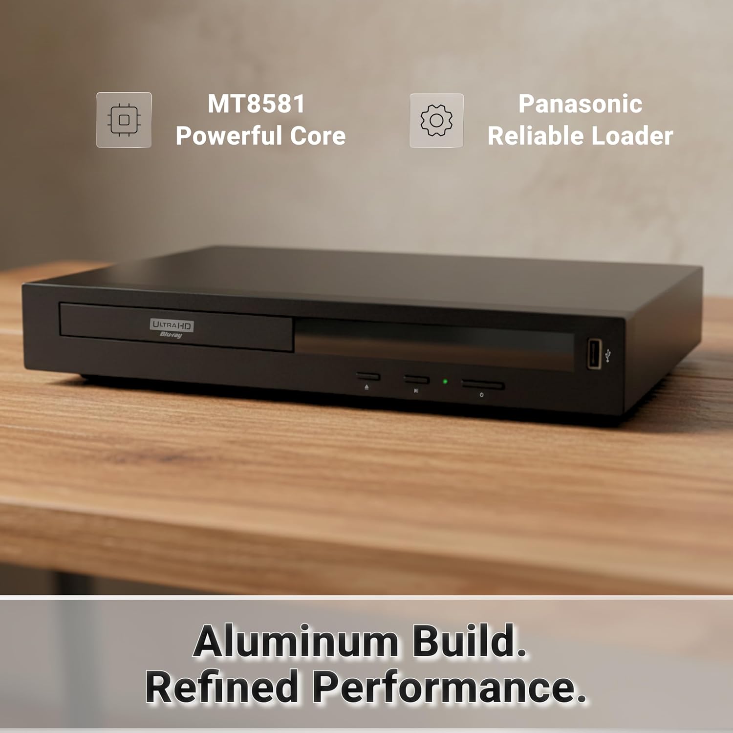Krovatar 4K UHD Blu-ray Player with Dolby Vision and HDR10+, Bluetooth Function and HDMI Cable Included in. Support 2K Blu-ray,3D Blu-ray,4K upscaling,UHD Blu-ray,SACD,DVD,CD Playback