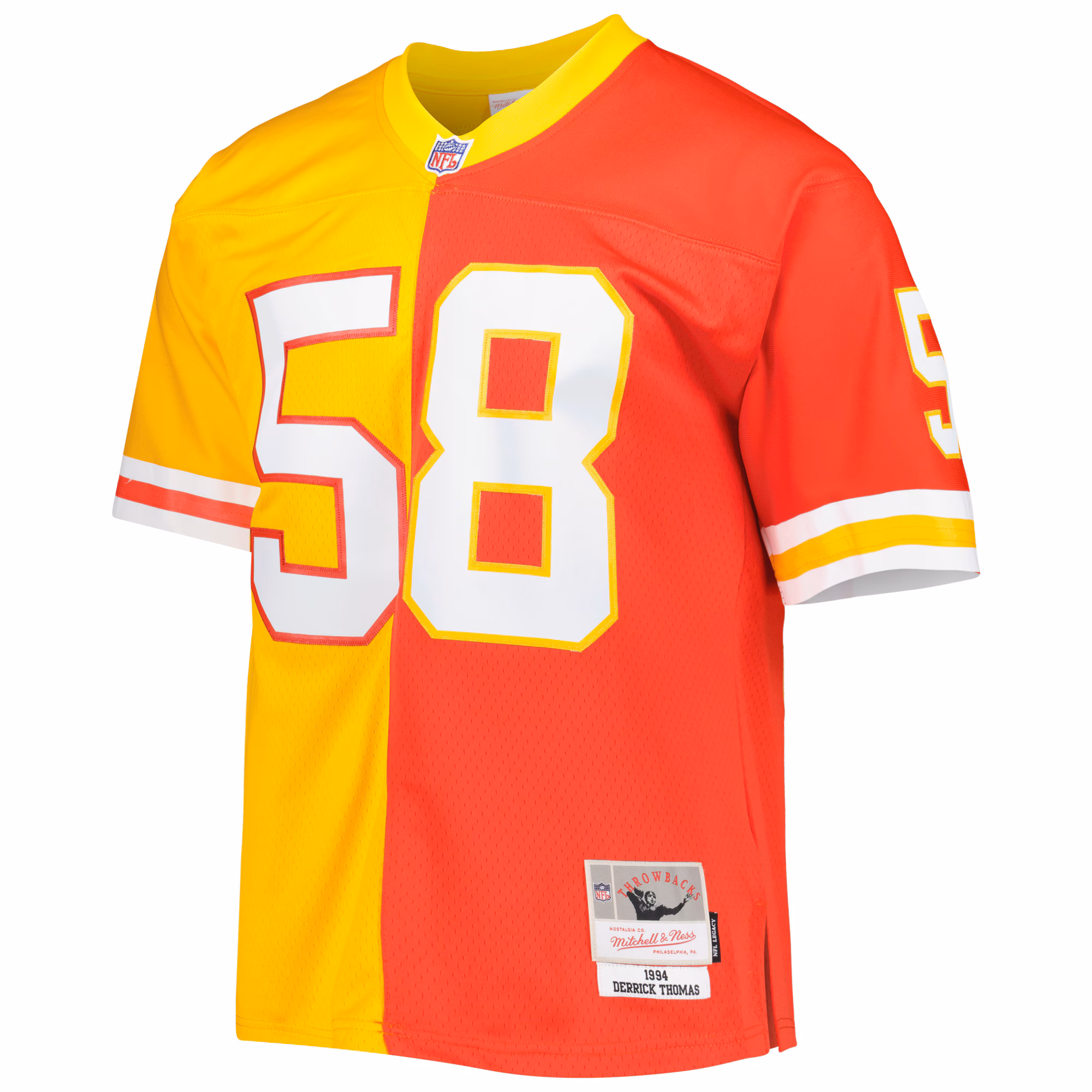 Derrick Thomas Kansas City Chiefs Mitchell & Ness 1994 Split Legacy Replica Jersey - Red/Gold