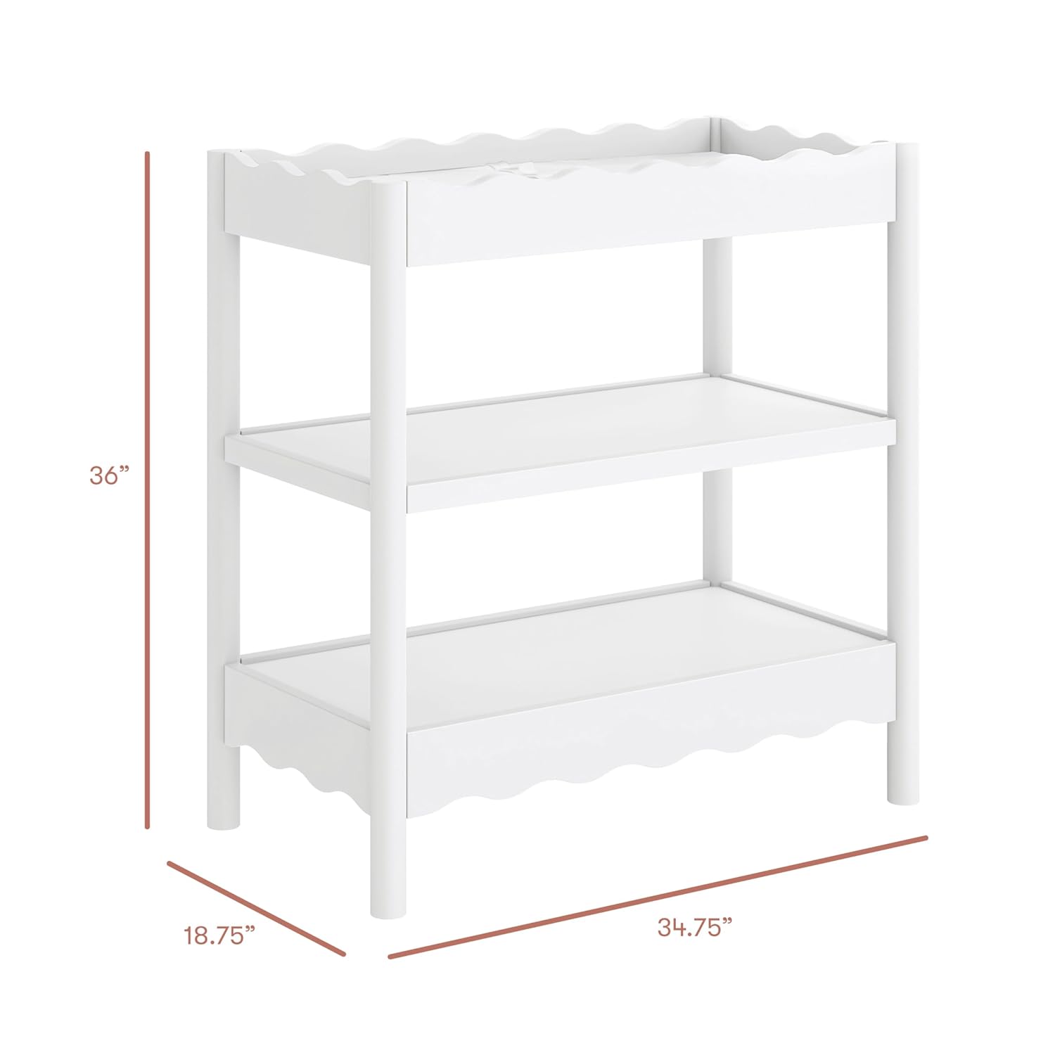 Babyletto Swell Changing Table in White, Greenguard Gold Certified