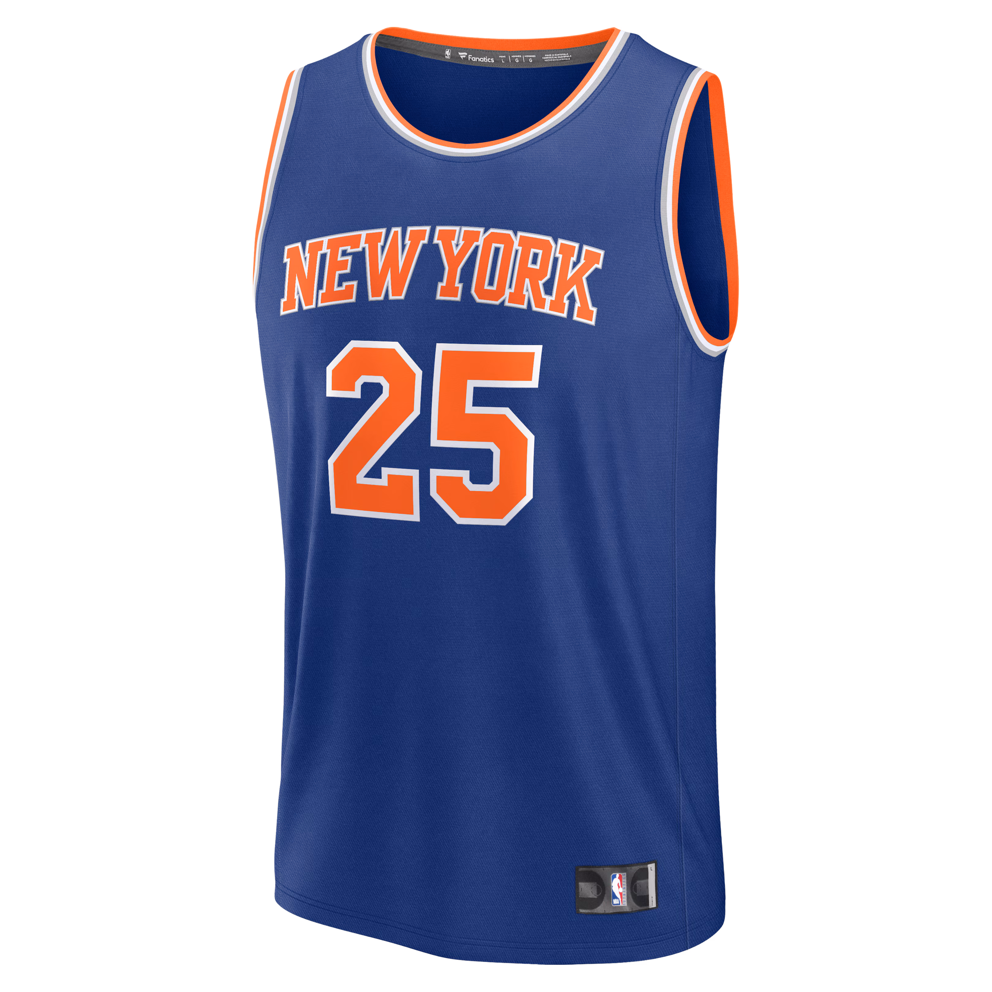 Mikal Bridges New York Knicks Fanatics 2026 NBA Finals Patch Fast Break Replica Jersey - Icon Edition - Blue