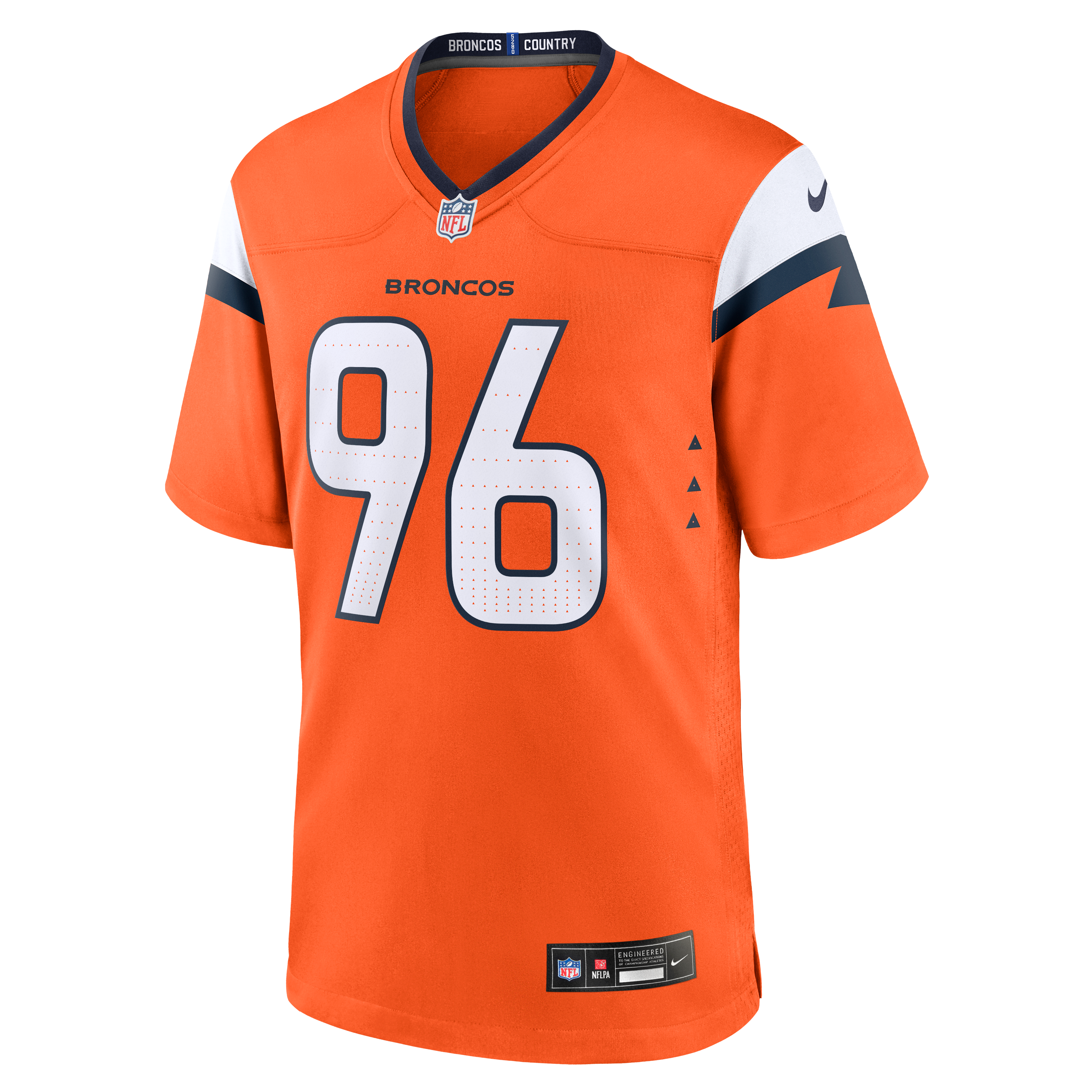 Eyioma Uwazurike Denver Broncos Nike Team Game Jersey -  Orange