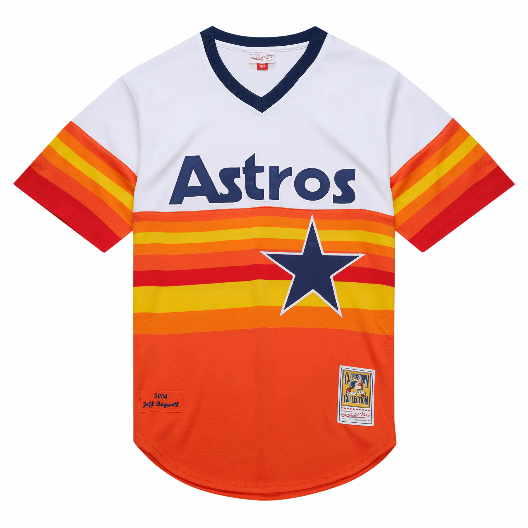 Jeff Bagwell Houston Astros Mitchell & Ness 2004 Cooperstown Collection Authentic Throwback Jersey - White