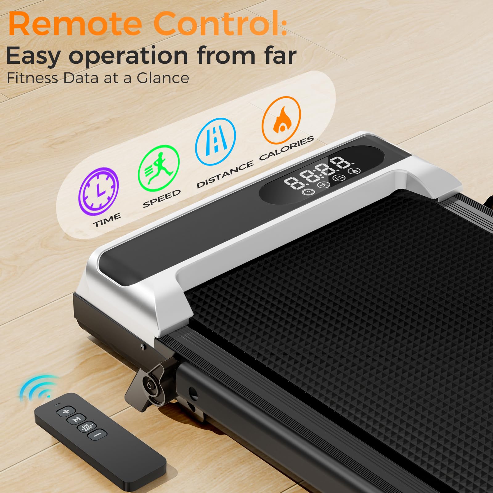 SHINEMAOS Walking Pad Treadmill with 8% Incline and Remote