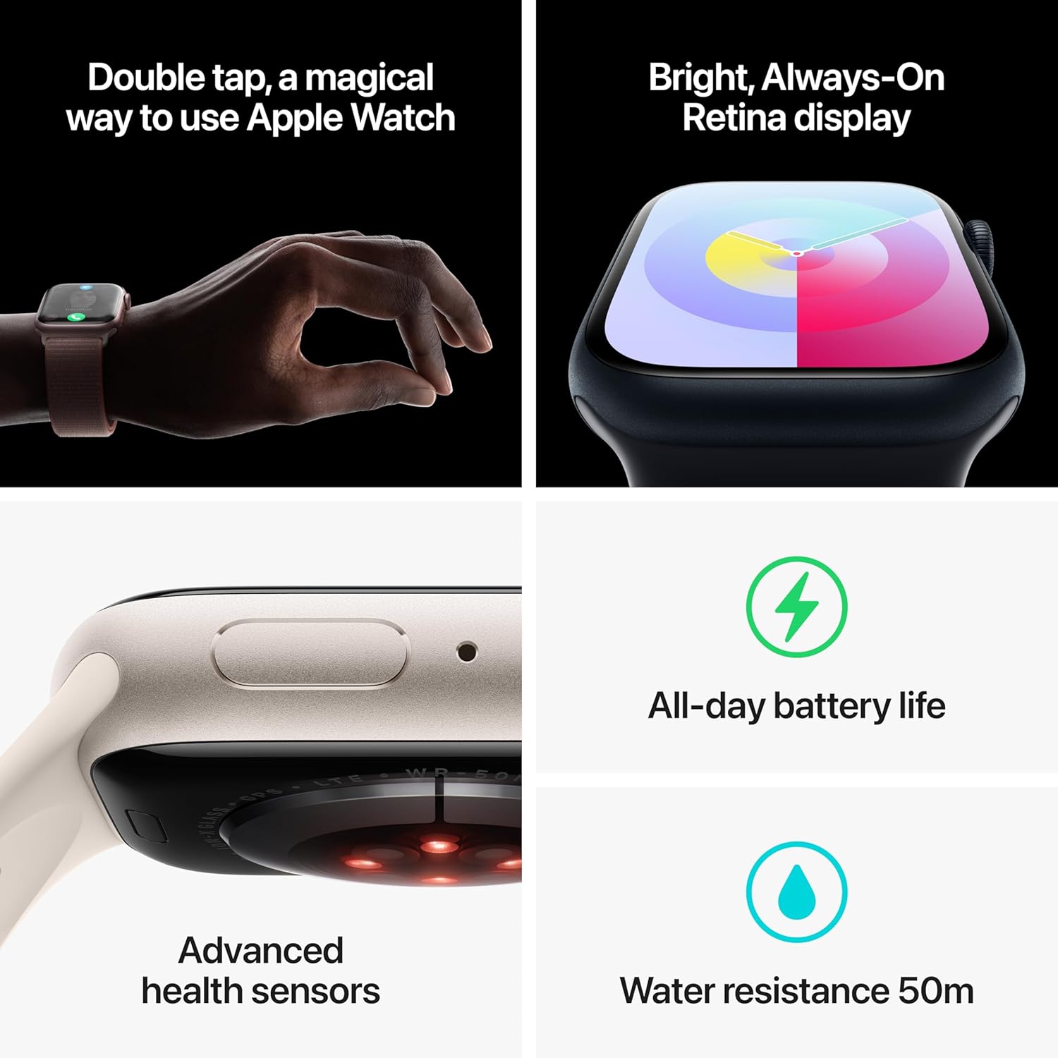 Apple Watch Series 9 GPS + Cellular 41mm Smartwatch with Graphite Stainless Steel Case with Graphite Milanese Loop. with AppleCare+ (2 Years)