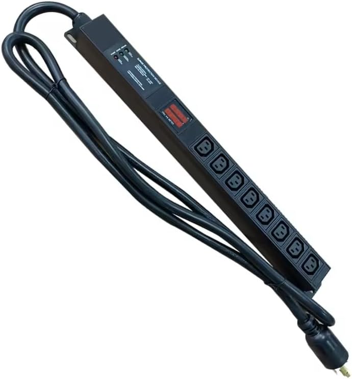 L6-30P Metered-Surge Protection PDU, 240V, L6-30P, 30A, 7200watts, (8) C13 Outlets, Crypto Mining Data Centre PDU