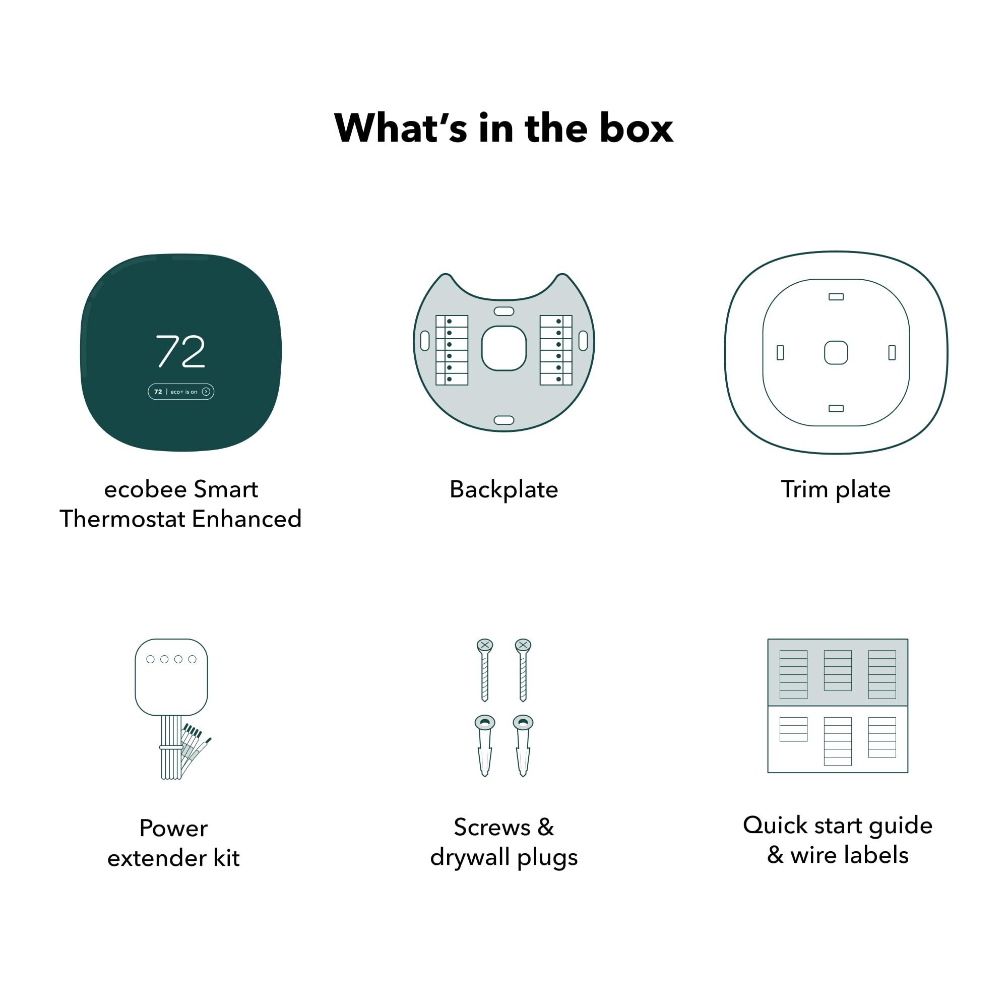 ECOBEE Smart Thermostat Enhanced - WiFi, Works with Siri, Alexa