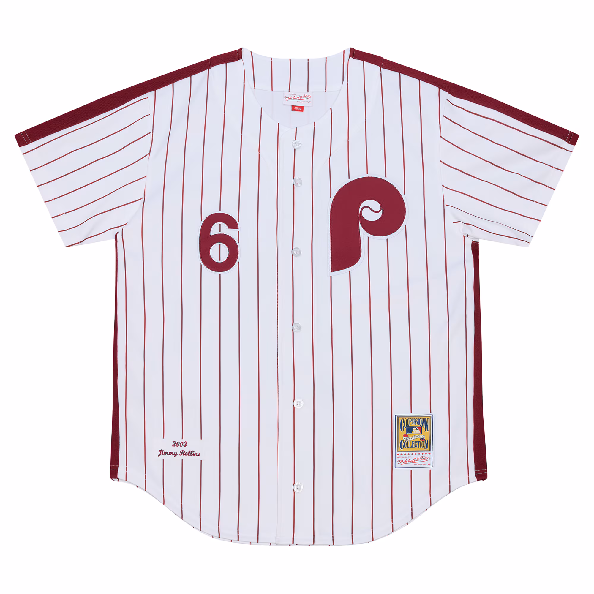 Jimmy Rollins Philadelphia Phillies Mitchell & Ness 2003 Cooperstown Collection Authentic Jersey - White