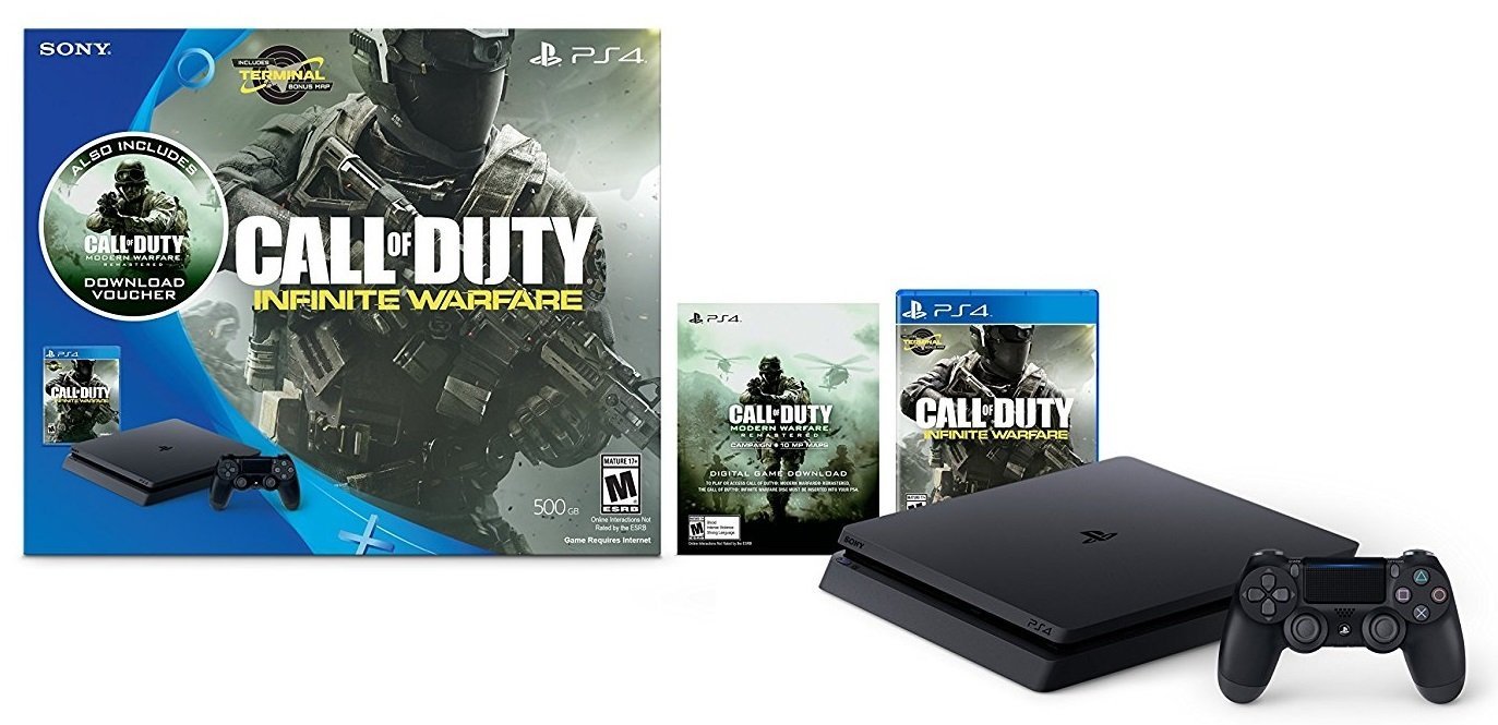 PlayStation 4 Slim 500GB Console - Call of Duty: Infinite Warfare Bundle Discontinued (Renewed)