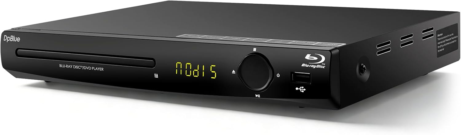 BLU RAY Player,1080P Full HD Blu-ray DVD Player for TV/Projector Home Theater Blu Ray Discs Player Support Region A/1 Blu-ray Discs,CD DVDs VCD,U Disk HDD Playback HDMI/AV/Coaxial Output