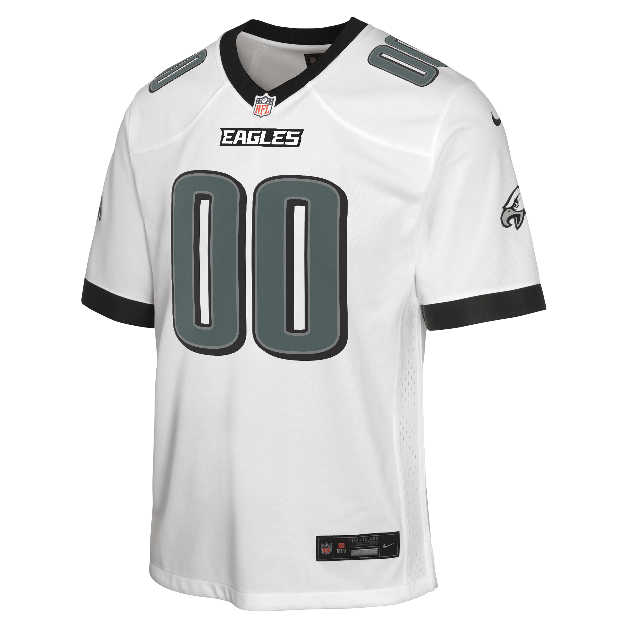Philadelphia Eagles Nike Youth Away Custom Game Jersey - White