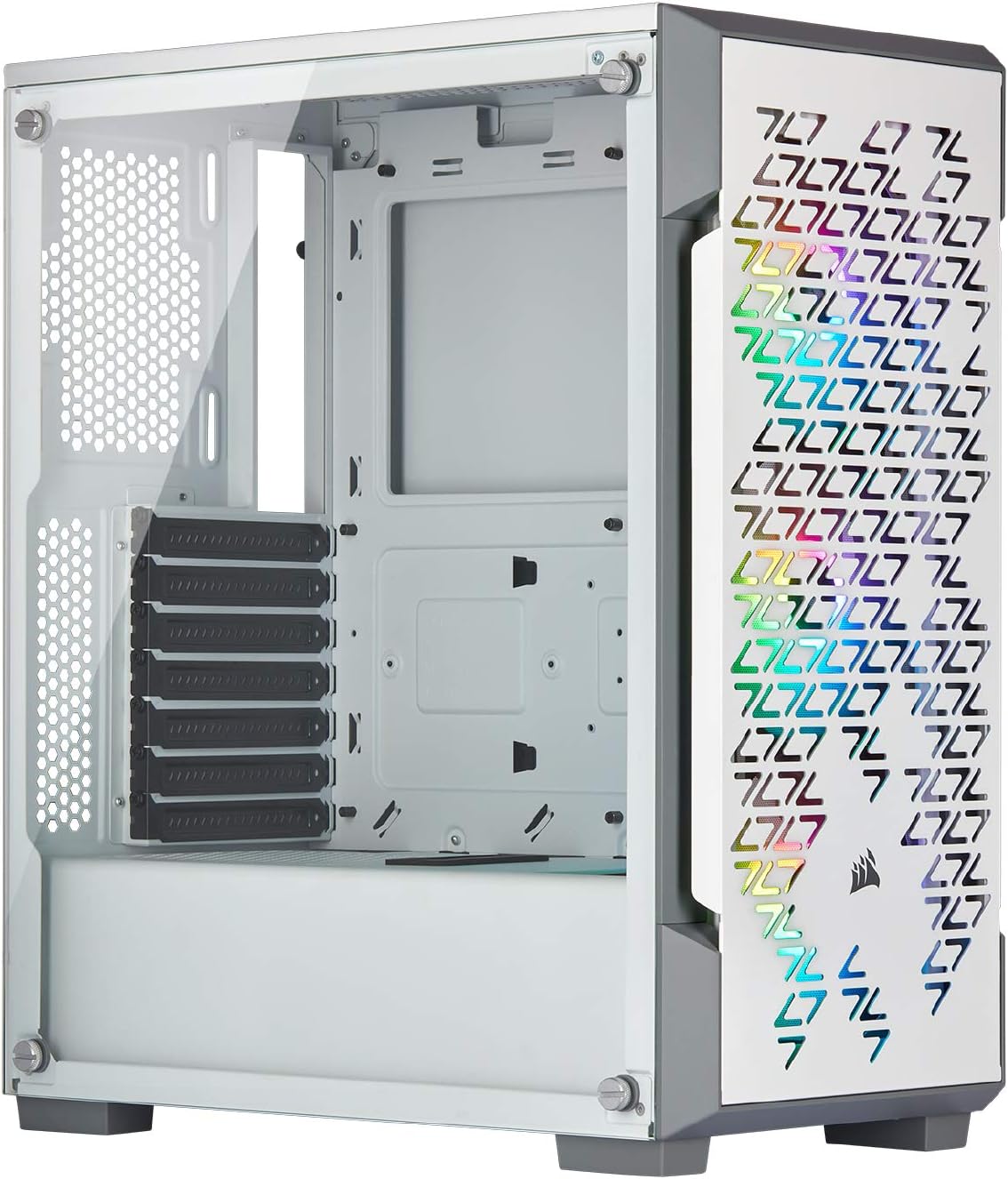 Corsair iCUE 220T RGB Airflow Tempered Glass Mid-Tower Smart Case - White