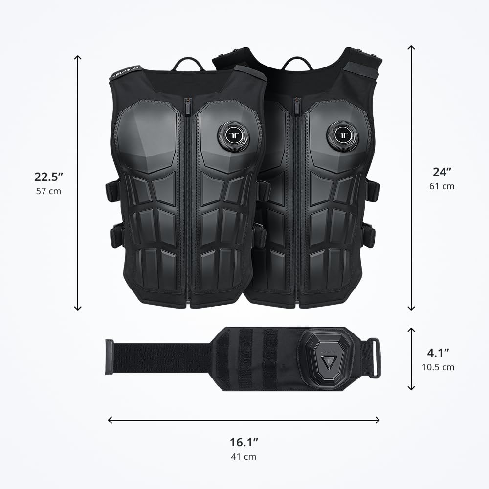bHaptics FPS Bundle- TactSuit Pro, TactSuit Sleeve Bundle for the Complete immersive VR, PC Gaming, and Sim Racing Experience.