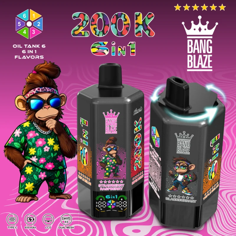 Bang Blaze 200K Puffs 200000 6 in 1 Flavors Disposable Vape